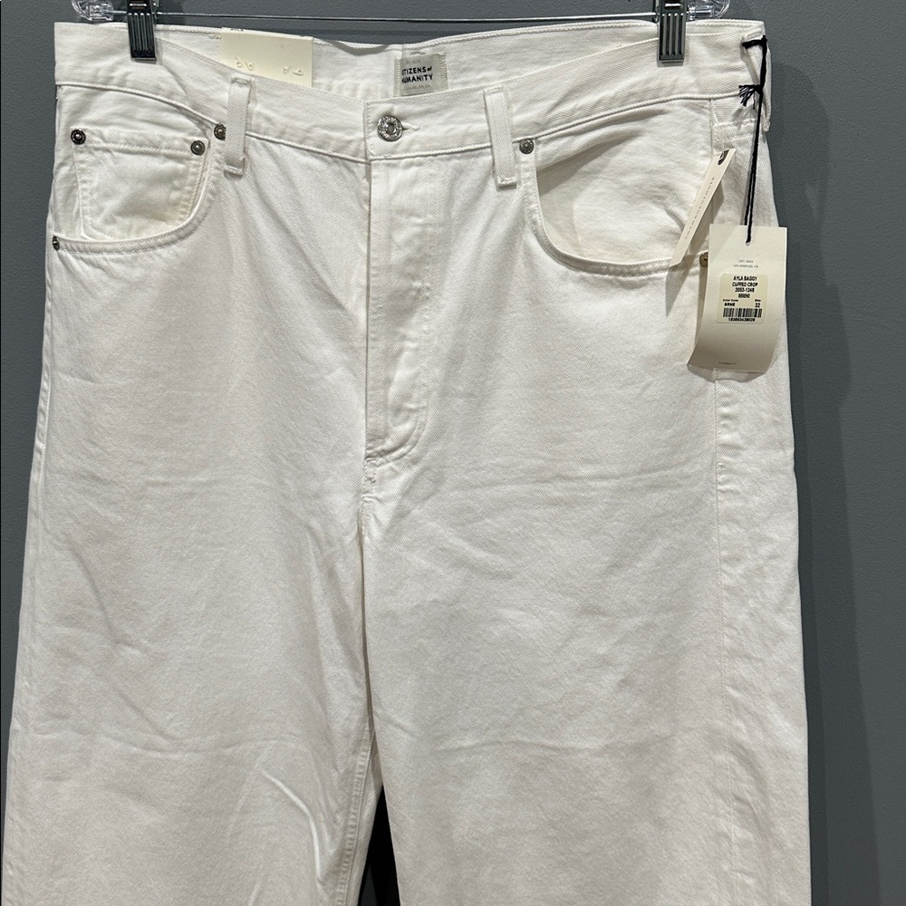 CITIZENS OF HUMANITY AYLA BAGGY CUFFED CROP - SERENE SIZE 32 - Picture 6 of 17